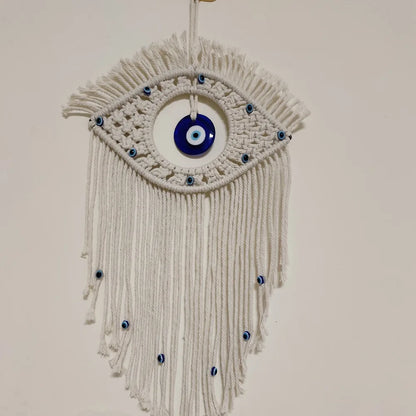 BohoVision Handwoven Eye Charm Tapestry