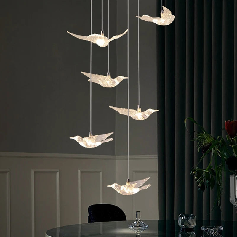 Avian Elegance LED Chandelier