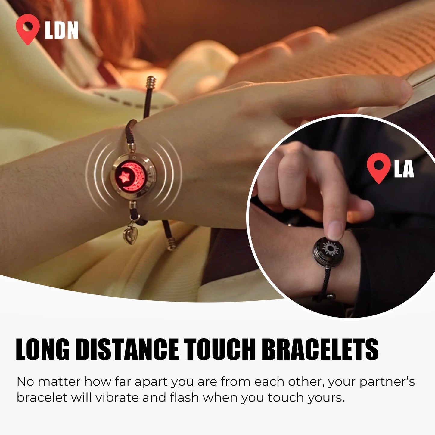 SunMoon Bond Bracelets: Feel Together