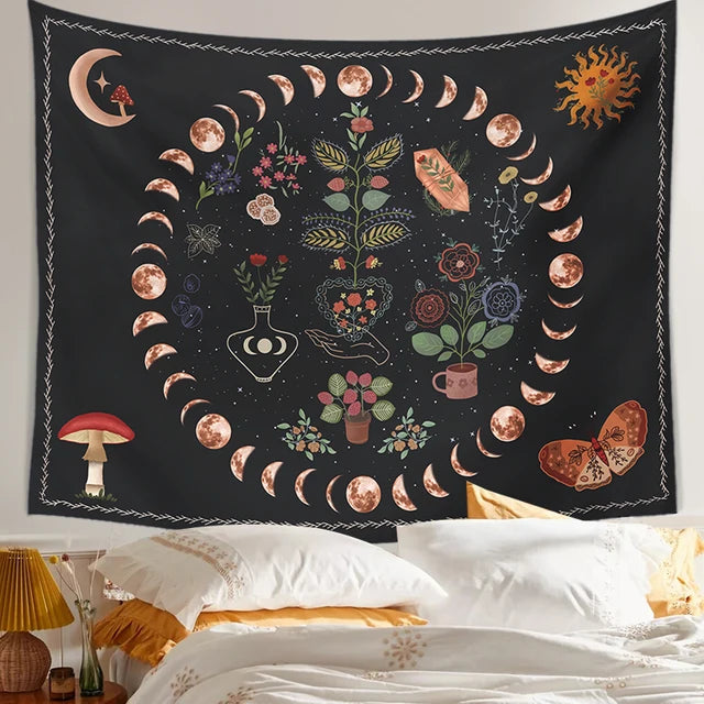 Celestial Dreams Moon Tapestry